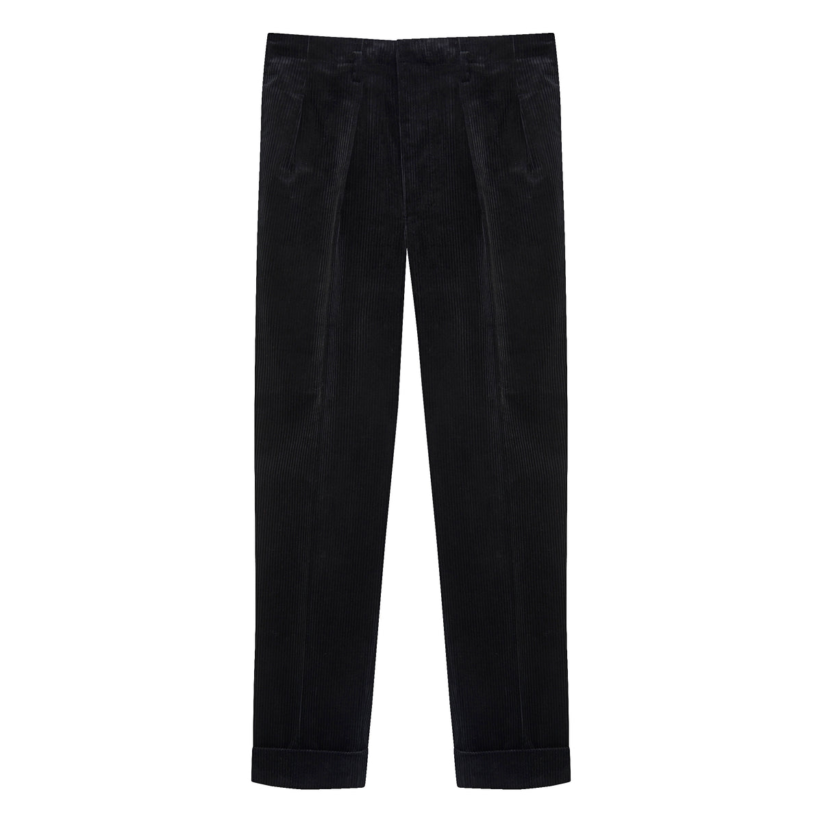 Navy Linen Blend Hollywood trousers