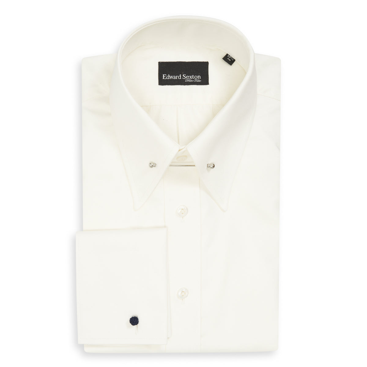 Cream Twill Pin Collar Shirt – Edward Sexton