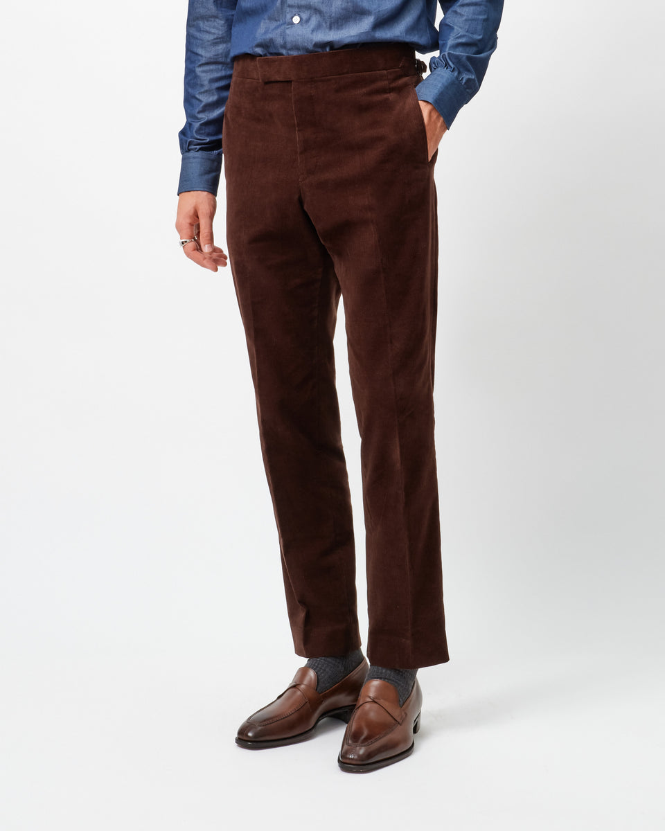 Brown Corduroy Contemporary Trousers – Edward Sexton