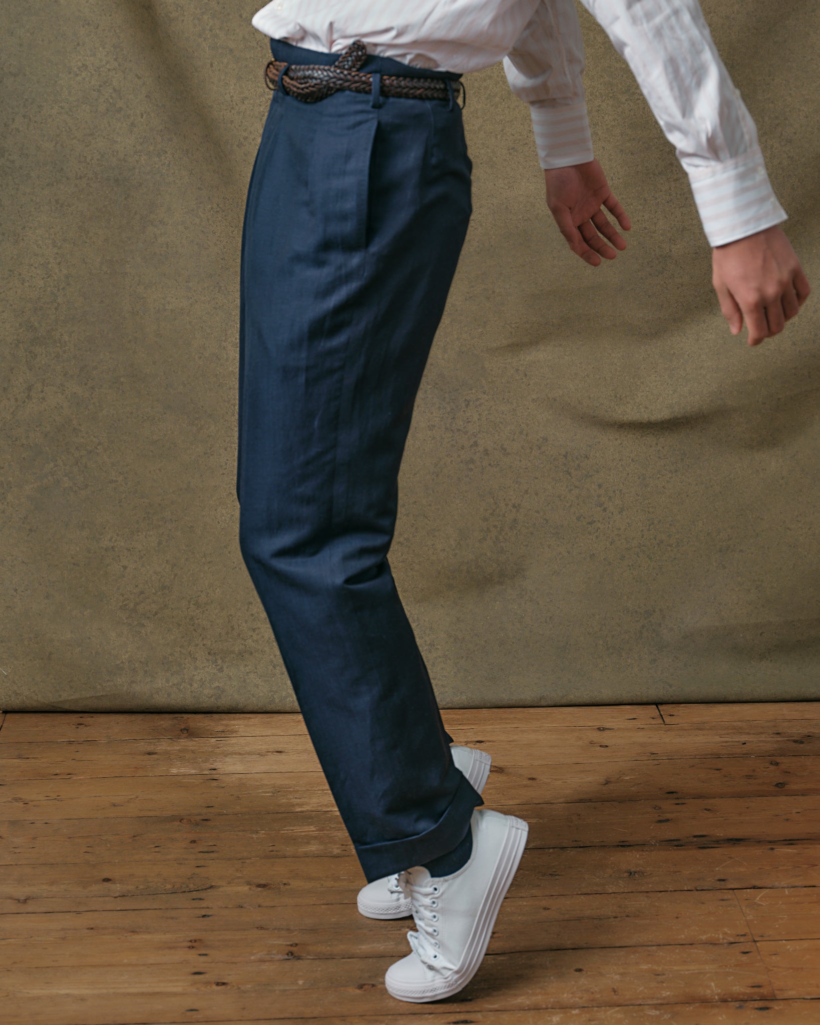 Hollywood Top Trousers in Natural Linen