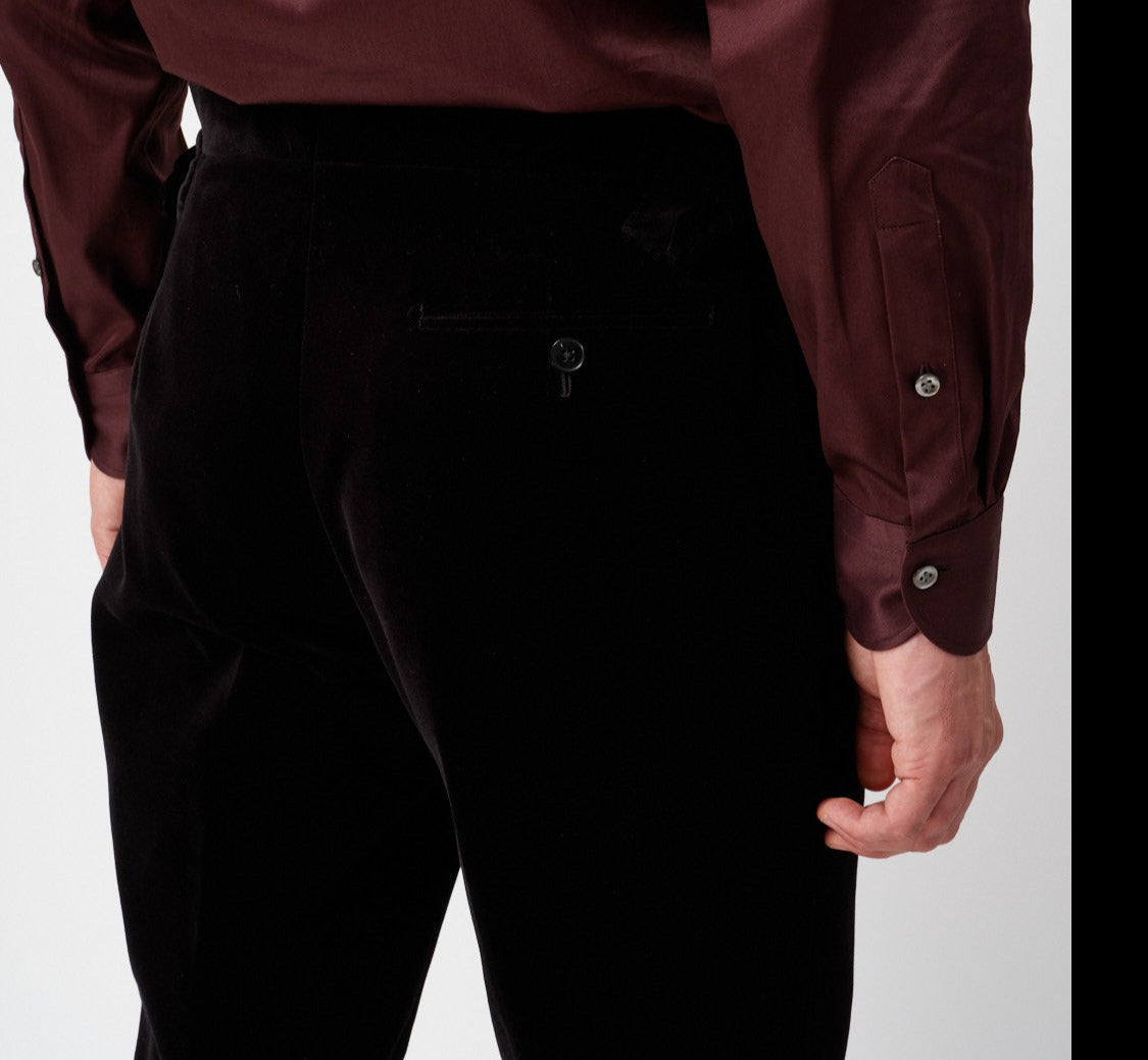 Polo Ralph Lauren Slim-fit Straight-leg Cotton-velvet Suit Trousers in Black  for Men | Lyst UK