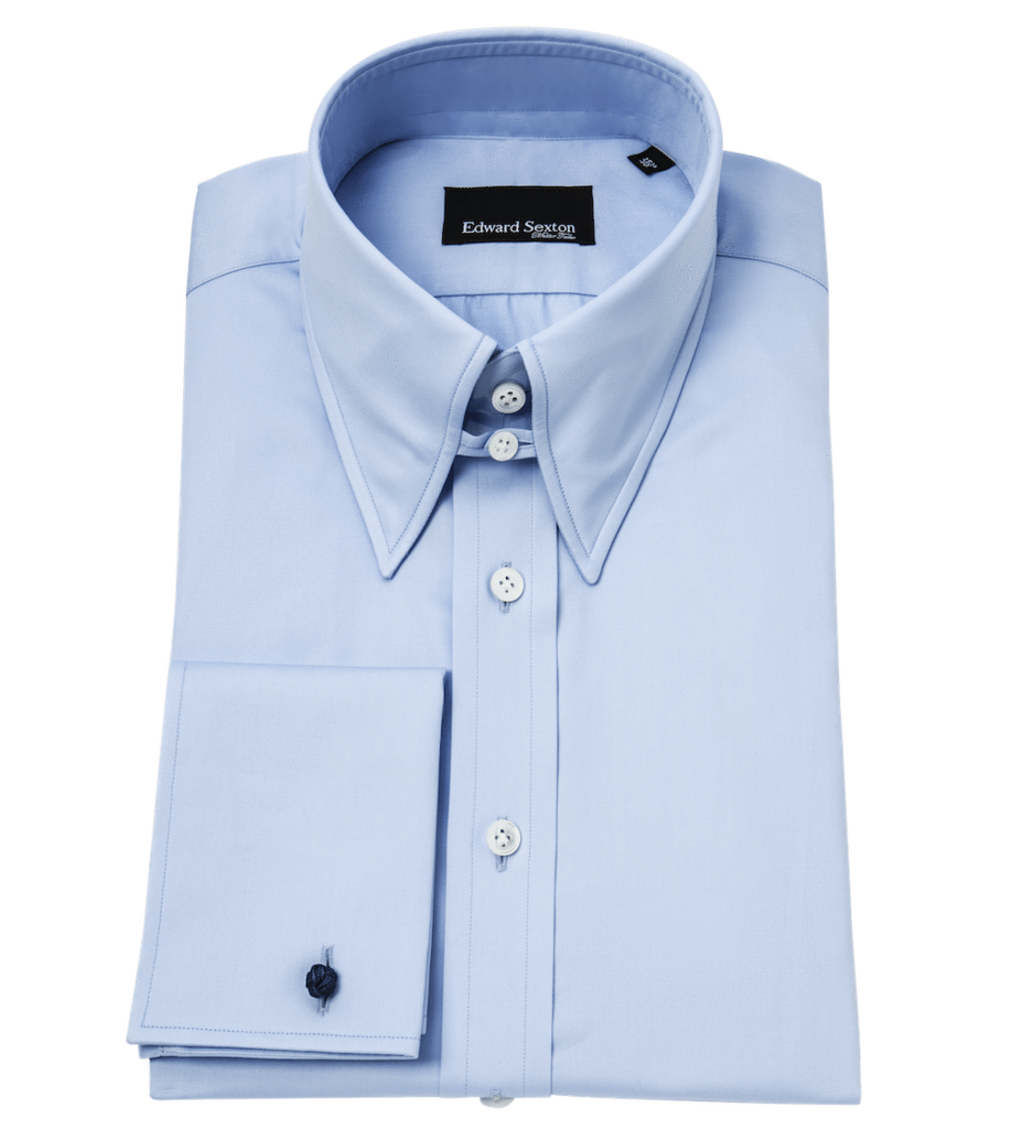 Powder Blue Tab Collar Loose-Fit Shirt