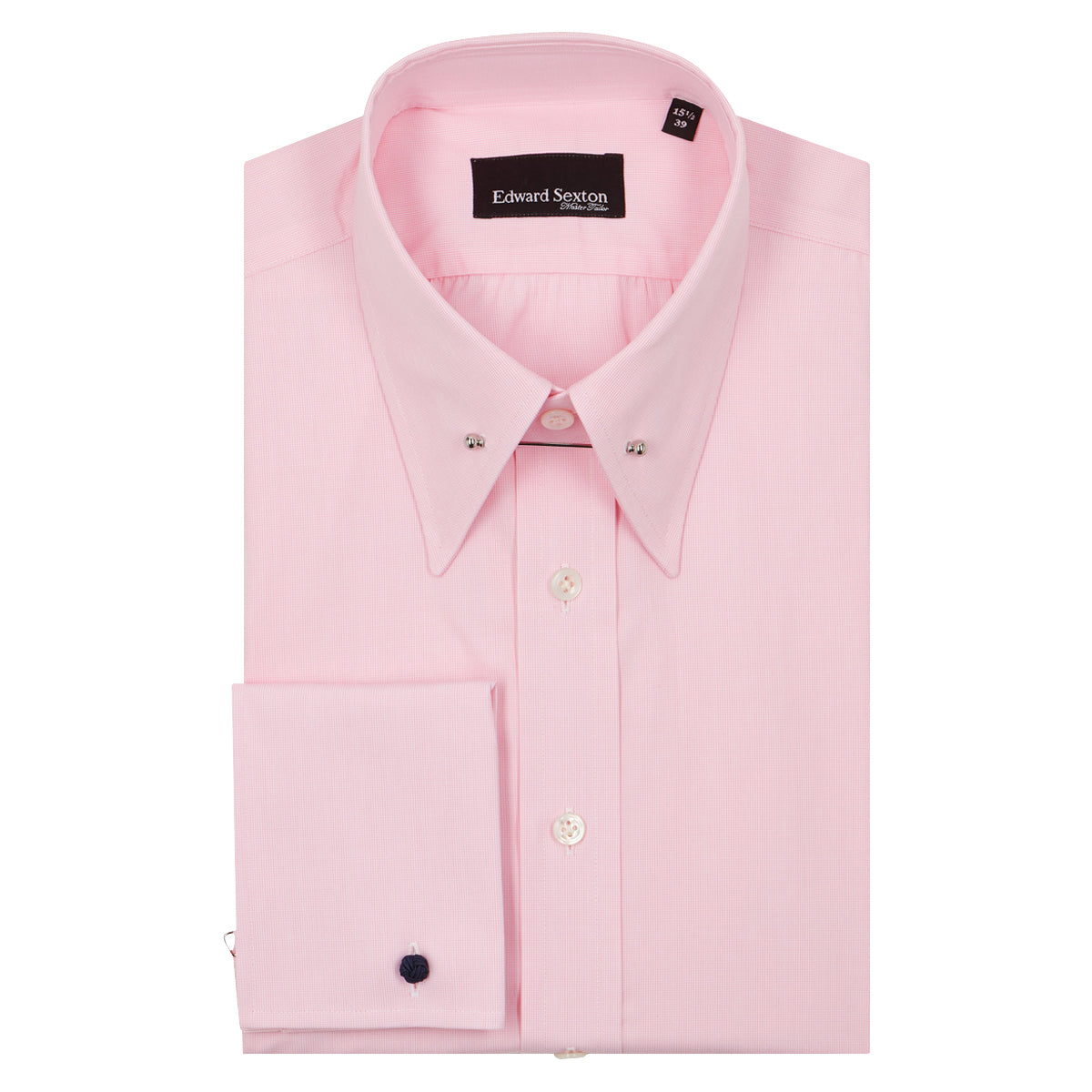Pink Micro-check Cotton Pin Collar Shirt – Edward Sexton