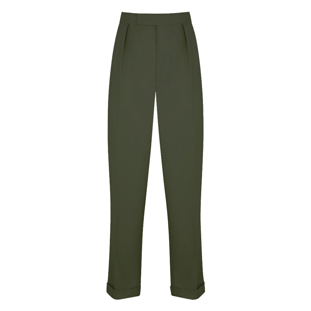 Edward Sexton - Forest green Hollywood trousers in